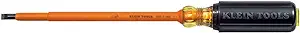 1/4 in. Insulated Cabinet-Tip Flat Head Screwdriver with 7 in. Round Shank- Cushion Grip Handle