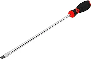 Performance Tool W30993 Slotted Screwdriver 3/8 Tip with 10 Shaft Clear Handle