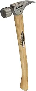 14 oz. Titanium Milled Face Hammer with 18 in. Curved Hickory Handle