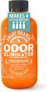 Angry Orange Pet Odor Eliminator for Home - 8oz Dog and Cat Pee Smell Remover for Carpet Grass Tile and Furniture - Citrus Concentrate Makes 128oz of Liquid