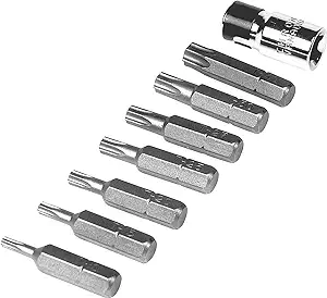Performance Tool W1386 8 Pc Tamper Resis Star Bit Set