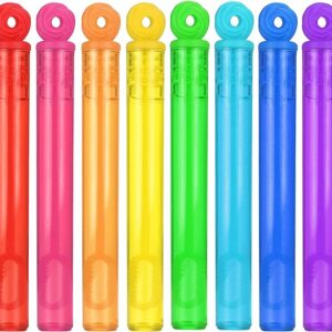 32-Piece 8 Colors Mini Bubble Wands Assortment Party Favors Toys for Kids Child, Christmas Celebration,Thanksgiving New Year, Themed Birthday,Wedding, Bath Time,Summer Outdoor Gifts for Girls Boys