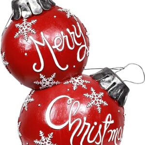 Alpine Corporation ZTY104CC Alpine Christmas Ball Ornament with Color Changing LED Light, Indoor Festive Home, Red Holiday décor