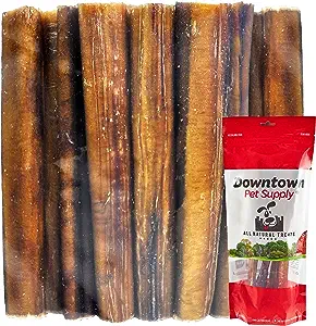 Downtown Pet Supply Bully Sticks For Dogs Thick Rawhide Free Dog Chews 5 Pack