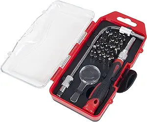 Stalwart 30-Piece Precision Screwdriver Set with Flexible Shaft and 30 Bits
