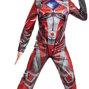Disguise Red Power Rangers Costume for Kids. Official Licensed Power Ranger Classic Movie Red Ranger Suit with Mask for Boys & Girls